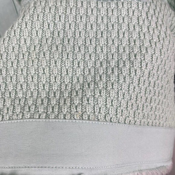 Vintage Talbots Mint Green Heavy Cotton Textured Knit Snap Button Jacket Size 3X - Picture 7 of 10